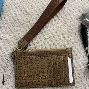 Guess Tan Monogram Card Holder